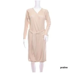 Morgenmantel Kurz Aus 100% Wirkseide PURE Von Gattina -Meer Bekleidung seide morgenmantel 387090 praline gattina