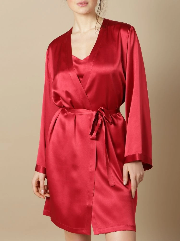 100% Seide Morgenmantel SOIE LASER Von Marjolaine 16 100% Seide Morgenmantel SOIE LASER Von Marjolaine – Bild 14