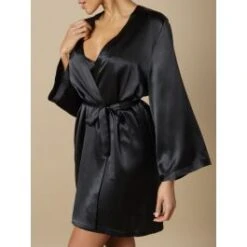 100% Seide Morgenmantel SOIE LASER Marjolaine