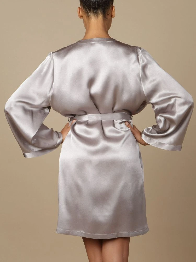 100% Seide Morgenmantel SOIE LASER Von Marjolaine 6 100% Seide Morgenmantel SOIE LASER Von Marjolaine – Bild 4