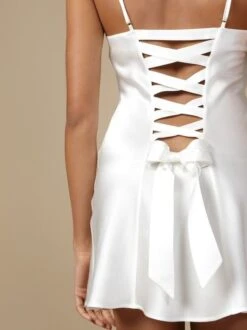 100% Seidennachthemd Satin GLYCINE Von Marjolaine -Meer Bekleidung seide nachthemd glycine 3gly0101 naturel marjolaine 1