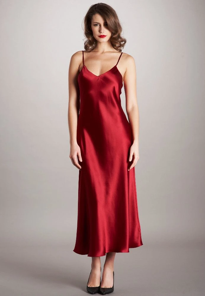 100% Seide Nachtkleid Lang DORINE Von Vivis 5 100% Seide Nachtkleid Lang DORINE Von Vivis – Bild 3