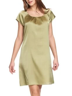 Seide Kurzarm Nachtkleid SEDUZIONE DI SETA Uni Von Gattina -Meer Bekleidung seide nachtkleid salbei 381423 gattina 6