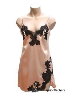 Seta Superior Seiden-Negligé SPLENDIDA Uni Cotton Club 32 Seta Superior Seiden-Negligé SPLENDIDA Uni Cotton Club -Meer Bekleidung seide neglige splendida apricot schwarz cotton club 1 2 1 1