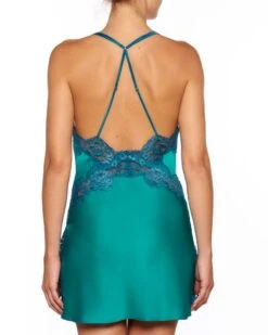 Seide Negligé ADRIANA Von Millesia -Meer Bekleidung seide neglige tuerkis blau m1390 adriana millesia 2 1