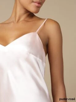 Seidentop 100% Seide ODON Elegant Von Marjolaine -Meer Bekleidung seide puder rose oda odon odana soie unie marjolaine 2 1 2