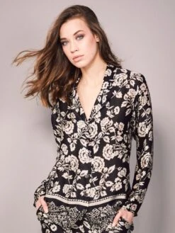 100% Seide Pyjama FLOWER Schwarz Gold Von Eva B. Bitzer 11 100% Seide Pyjama FLOWER Schwarz Gold Von Eva B. Bitzer -Meer Bekleidung seide pyjama schwarz gold 28314371 eva b bitzer 1