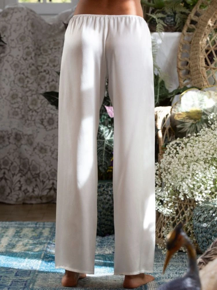 100% Seide PYJAMAHOSE Soie Unie Von Marjolaine 13 100% Seide PYJAMAHOSE Soie Unie Von Marjolaine – Bild 11