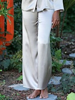 100% Seide PYJAMAHOSE Soie Unie Von Marjolaine 17 100% Seide PYJAMAHOSE Soie Unie Von Marjolaine -Meer Bekleidung seide pyjamahose soi5803 souris silbergrau marjolaine 8 1