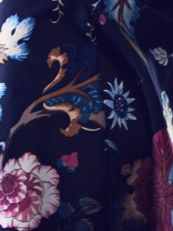 Seidennachthemd FIDJI SATIN Stretchseide Von Marjolaine -Meer Bekleidung seide satin blumendruck 0123 marjolaine 5