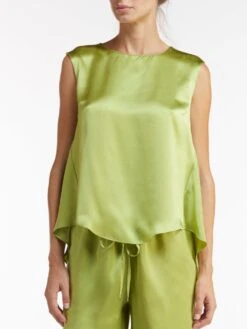 Seidentop BIANCA Von Vivis -Meer Bekleidung seide top bianca apfelgruen vivis 2 1 1 1