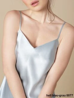 Seidentop 100% Seide ODON Elegant Von Marjolaine -Meer Bekleidung seide top soie oda hell blau grau marjolaine 2 3 1 1