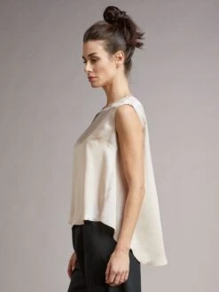 Seidentop BIANCA Von Vivis -Meer Bekleidung seide top v00391 bianca puder vivis 1 1
