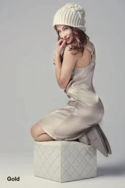 Stretchseide Trägernachthemd PROFUMO D'ORO Von Gattina -Meer Bekleidung seide traegernachthemd 381412 gold gattina 2