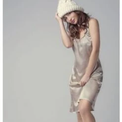 Stretchseide Trägernachthemd PROFUMO D'ORO Von Gattina