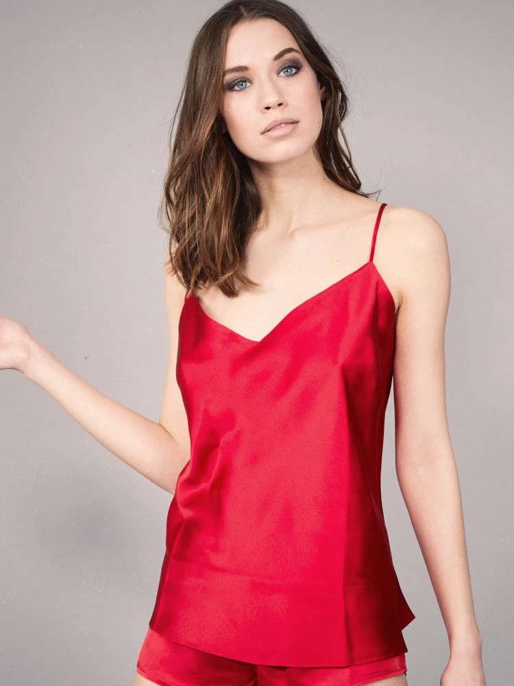 100% Seide Trägertop KLASSIK SATIN Mit Druck Oder Uni Von Eva B. Bitzer 12 100% Seide Trägertop KLASSIK SATIN Mit Druck Oder Uni Von Eva B. Bitzer – Bild 10