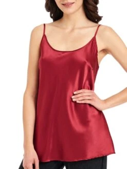 Seidentop SEDUZIONE DI SETA Von Gattina Uni -Meer Bekleidung seiden top 381480 seduzione di seta rubin gattina 1