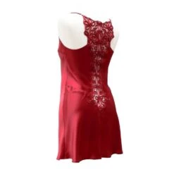 Seidennachthemd 100% Seide SOIE UNIE "177" Uni Von Marjolaine -Meer Bekleidung seidennachthemd soie unie 0177 rot marjolaine b 4.1 1 1
