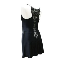 Seidennachthemd 100% Seide SOIE UNIE "177" Uni Von Marjolaine -Meer Bekleidung seidennachthemd soie unie 0177 schwarz marjolaine b 1 1