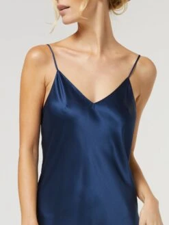 Seidentop CARLA 100% Seide Uni Von Vivis -Meer Bekleidung seidentop carla v0001 night blue vivis 5 1