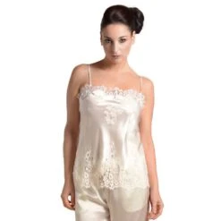 Seiden-Longtop JARDIN Calais Spitze Marjolaine 14 Seiden-Longtop JARDIN Calais Spitze Marjolaine -Meer Bekleidung seidentop jardin champagner weiss marjolaine 1 1 1 1 1