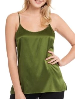 Seidentop SEDUZIONE DI SETA Von Gattina Uni -Meer Bekleidung seidentop moosgruen 381480 seduzione di seta gattina 1