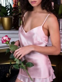 Seidentop 100% Seide ODON Uni Marjolaine - Viele Farben -Meer Bekleidung seidentop odon rosenquarz marjolaine 2 1 1 1 1