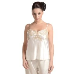 100% Seide Seidentop RARE Exquisit Von Marjolaine -Meer Bekleidung seidentop rare champagner beige marjolaine 2 1