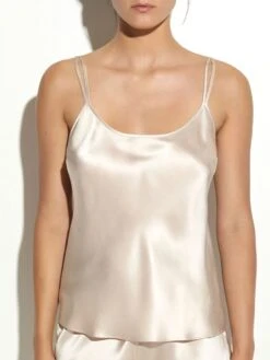 100% Seide Trägertop CLASSICO No. 2 Von Luna Di Seta 18 100% Seide Trägertop CLASSICO No. 2 Von Luna Di Seta -Meer Bekleidung seidentop rundhals vlst08010 creme weiss luna di seta 2