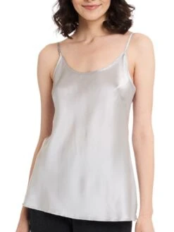 Seidentop SEDUZIONE DI SETA Von Gattina - Viele Farben -Meer Bekleidung seidentop silber 381480 seduzione di seta gattina