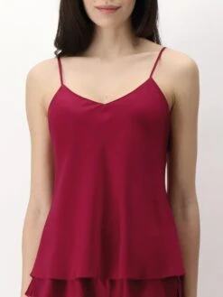 Seidentop 100% Seide CLASSICO Von Luna Di Seta - Viele Farben -Meer Bekleidung seidentop vlst08005 rouge luna di seta 3 2