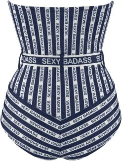 Badeanzug SEXY BADASS Blau-weiss Von Marlies Dekkers -Meer Bekleidung sexy badass badeanzug blau weiss 35024 b 2 marlies dekkers
