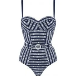 Badeanzug SEXY BADASS Blau-weiss Von Marlies Dekkers