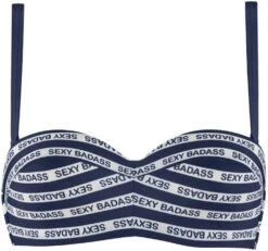 Bandeau Bikini SEXY BADASS Blau-weiss 2 Tlg. Von Marlies Dekkers -Meer Bekleidung sexy badass bikini blau weiss 35020 b 2 marlies dekkers 4 1