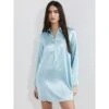 Stretchseide Kurzes Sleepshirt SLOANE STREET Exclusiv Eva B. Bitzer -Meer Bekleidung sleepshirt kurz crystal blue 27319279 sloan street eva b bitzer
