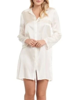 Seide Sleepshirt SEDUZIONE DI SETA Satin Von Gattina -Meer Bekleidung sleepshirt seide 381453 champagner gattina 1 1