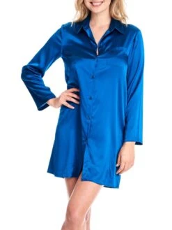 Seide Sleepshirt SEDUZIONE DI SETA Kurz Von Gattina -Meer Bekleidung sleepshirt seide 381453 ocean gattina 1 1 1