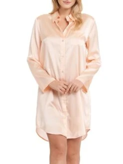 Seide Sleepshirt SEDUZIONE DI SETA Kurz Von Gattina -Meer Bekleidung sleepshirt seide 381453 pearlypink gattina 1 1 1