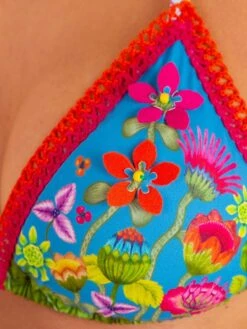 Triangel-Bikini JUNGLE ATTITUDE Blau Von Pin-Up Stars -Meer Bekleidung slip bikini pb010f blau jungle pin up stars 5