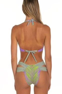 Bügel-Bikini PIUMA Grün-flieder Von Pin-Up Stars -Meer Bekleidung slip bikini pb045m gruen pin up stars 3