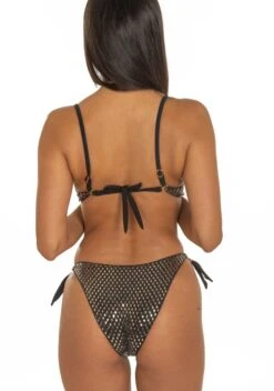 Bügel-Bikini MIRROR RHOMBUS Schwarz Gold Von Pin-Up Stars -Meer Bekleidung slip bikini pb061f schwarz pin up stars 3