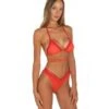 Triangel-Bikini TRAFORATA Orange-pink Von Pin-Up Stars -Meer Bekleidung slip bikini pb152sg orange pin up stars 2