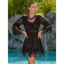 Sommer Kaftankleid BLACK LACE Von Cotton Club Mare 3 Sommer Kaftankleid BLACK LACE Von Cotton Club Mare