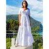 Sommerkleid Mit Spitze ARIANNA Lang Weiß Von Laetitia Beachwear -Meer Bekleidung sommerkleid weiss lang a141 arianna laetitia beachwear