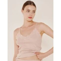 70% Seide 30% Baumwolle Träger-Top RIPP Von Eva B. Bitzer