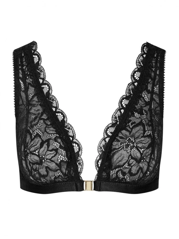 Spitze Triangel BH CLIP BRA CARMEN Schwarz Von Cadolle 4 Spitze Triangel BH CLIP BRA CARMEN Schwarz Von Cadolle – Bild 2