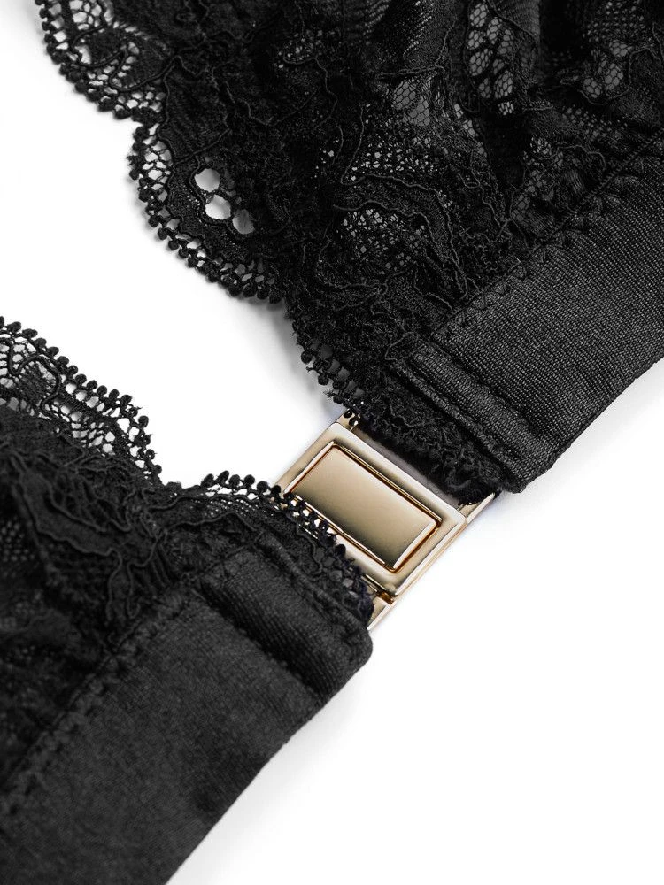 Spitze Triangel BH CLIP BRA CARMEN Schwarz Von Cadolle 5 Spitze Triangel BH CLIP BRA CARMEN Schwarz Von Cadolle – Bild 3