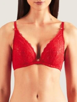 Bügel-BH ROSESSENCE HK Spitze Von Aubade -Meer Bekleidung spitze dessous hk12 2 gala rot rosessence aubade 14 1
