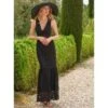 Baumwolle-Spitze Sommerkleid GITANE Schwarz Von Marjolaine -Meer Bekleidung spitze sommerkleid 8git3001 noir0004 marjolaine