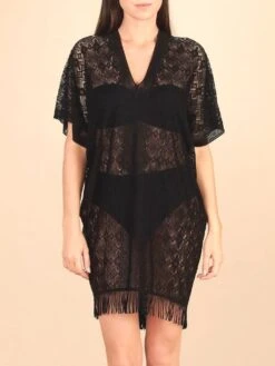 Spitze Strandtunika YLEE 23 Von Pain De Sucre 14 Spitze Strandtunika YLEE 23 Von Pain De Sucre -Meer Bekleidung strand tunika ylee spitze schwarz pain de sucre 2